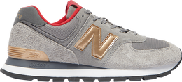 New Balance: Серые кроссовки  574