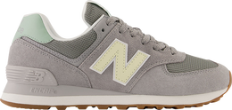 New Balance: Серые кроссовки 574