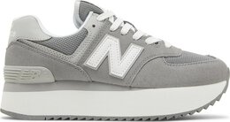 New Balance: Серые кроссовки  574