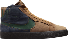 Nike: Тёмные кроссовки  Blazer Mid Premium