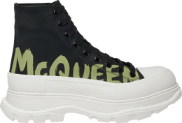 Alexander McQueen: Чёрные кроссовки  Tread Slick