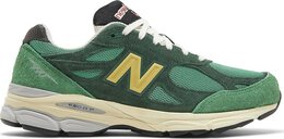 New Balance: Зелёные кроссовки 