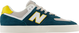 New Balance: Зелёные кроссовки  574