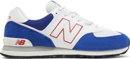 New Balance: Голубые кроссовки  574