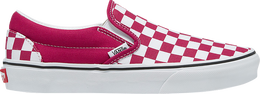 Vans: Красные кроссовки  Classic Slip On Checkerboard