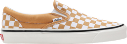 Vans: Жёлтые кроссовки  Classic Slip On Checkerboard