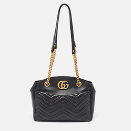 Gucci: Чёрный топ  GG Marmont