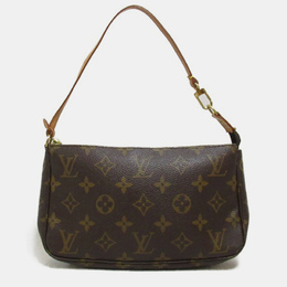 Louis Vuitton: Коричневая сумка  Pochette Accessoires