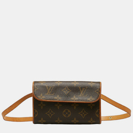 Louis Vuitton: Коричневая сумка  Florentine