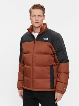 The North Face: Коричневый пуховик 