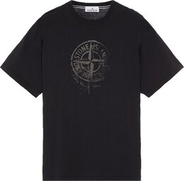 Stone Island: Чёрная футболка  Compass