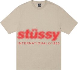 Stussy: Футболка цвета хаки 