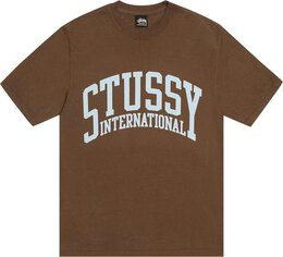 Stussy: Коричневая футболка 