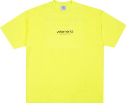 Vetements: Жёлтая футболка 