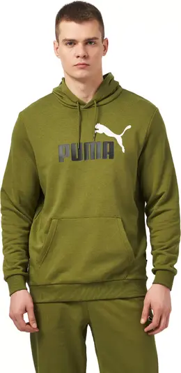 PUMA: Зелёная толстовка  Ess