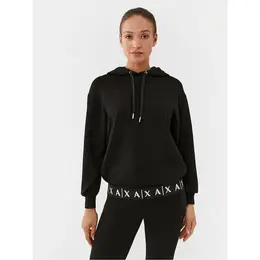 Armani Exchange: Чёрная толстовка