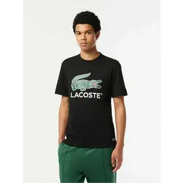 LACOSTE: Чёрная футболка