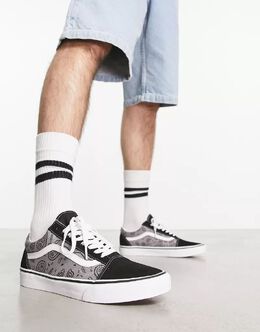 Vans: Серые кроссовки  Old Skool