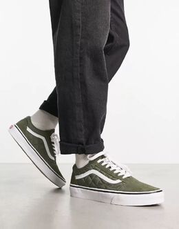 Vans: Кроссовки Old Skool цвета хаки