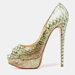 Christian Louboutin: Зелёные туфли 