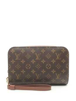 Louis Vuitton Pre-Owned: Коричневый клатч