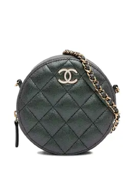 CHANEL Pre-Owned: Зелёный клатч