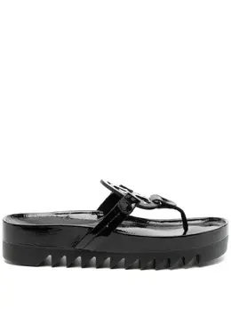 Tory Burch: Чёрные шлёпанцы 