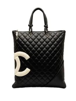 CHANEL Pre-Owned: Чёрная сумка-шоппер 