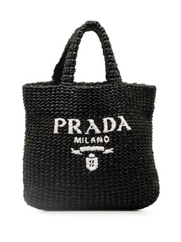 Prada Pre-Owned: Чёрная сумка-шоппер