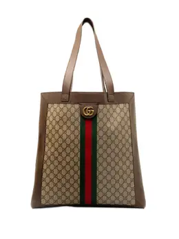 Gucci Pre-Owned: Коричневая сумка-шоппер 