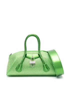 Givenchy: Зелёная сумка-шоппер  Antigona