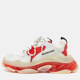 Balenciaga: Белые кроссовки  Triple S Clear Sole