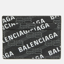 Balenciaga: Чёрный картхолдер 