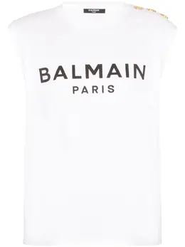 Balmain: Футболка с принтом