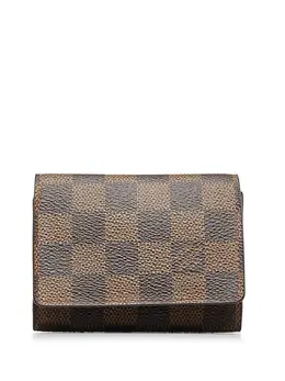 Louis Vuitton Pre-Owned: Коричневый картхолдер