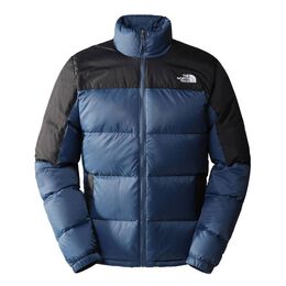 The North Face: Синий пуховик 