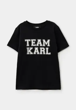 Karl Lagerfeld Kids: Чёрная футболка 