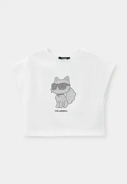 Karl Lagerfeld Kids: Белая футболка 