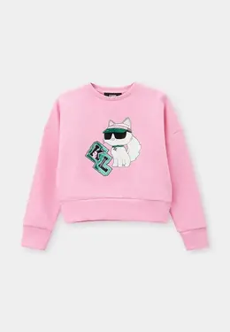 Karl Lagerfeld Kids: Розовый свитшот 