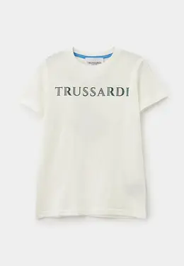 Trussardi Junior: Белая футболка 