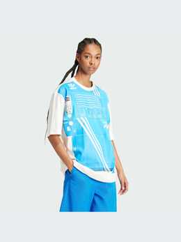 adidas: Белая футболка 