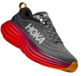 Hoka: Серые кроссовки 