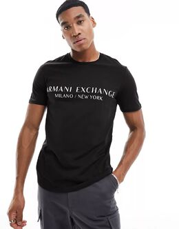 Armani Exchange: Чёрная футболка 