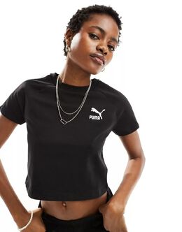 PUMA: Чёрная футболка  Iconic T7