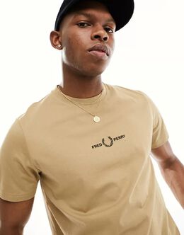 Fred Perry: Бежевая футболка 