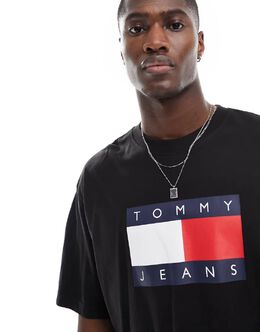 Tommy Jeans: Чёрная футболка 