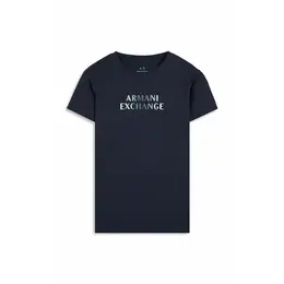 Armani Exchange: Тёмная футболка 