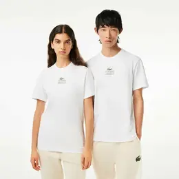 LACOSTE: Белая футболка 