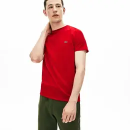 LACOSTE: Оранжевая футболка 