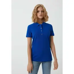 LACOSTE: Синее поло 